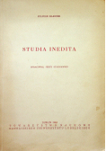 Studia inedita