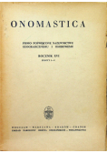 Onomastica Rocznik XVI Zeszyt 1 i 2
