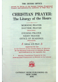 Christian prayer the liturgy of the hours