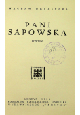 Pani Sapowska powieść