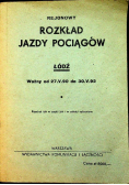 Rejonowy rozkład jazdy pociągów Łódź