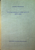 Wspomnienia i dokumenty 1877 1920