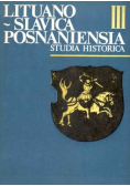 Lituano Slavica Posnaniensia Studia Historica Tom 3