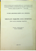 Nieznany Rękopis Jana Jonstona