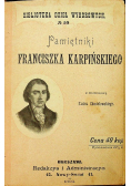 Pamiętniki Franciszka Karpińskiego 1898 r