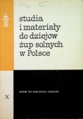 Studia i materiały do dziejów żup solnych w Polsce