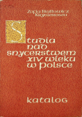 Studia nad snycerstwem  XIV wieku w Polsce część I