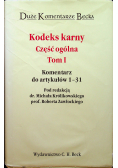 Kodeks Karny część ogólna tom 1