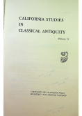 California studies in classical antiquity volume 11