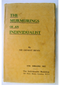 Benn Ernest - The murmurings of an individualist, 1941 r.