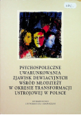Psychospołeczne uwarunkowania zjawisk dewiacyjnych wśród młodzieży w okresie transformacji ustrojowej w Polsce