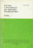 Studia i materiały do historii wojskowości Tom XXXI