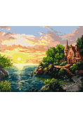 Malowanie po numerach - Zachód słońca 40x50cm