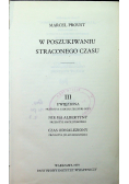 W poszukiwaniu straconego czasu III