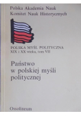 Państwo w polskiej myśli politycznej