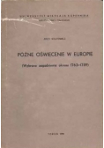 Późne oświecenie w Europie