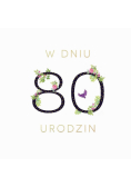 Karnet Swarovski kwadrat CL1880_PO Urodziny 80