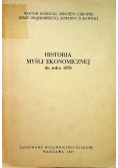 Historia myśli ekonomicznej do roku 1870