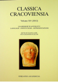 Classica cracoviensia volume XV