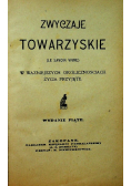 Zwyczaje towarzyskie 1919 r.