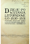 Dzieje powstania listopadowego 1830 - 1831 1910 r.