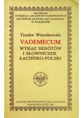 Vademecum Wykaz skrótów i słowniczek łacińsko polski