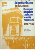 Od monarchizmu do faszyzmu Koncepcje polityczno społeczne prawicy francuskiej 1918 1940