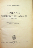 Dziennik podróży po Anglii 1820 - 1821