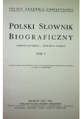 Polski Słownik Biograficzny tom V reprint z 1946 roku
