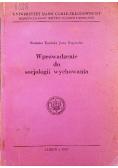 Wprowadzenie  do socjologii wychowania