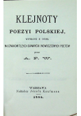Klejnoty poezyi polskiej reprint z 1882 r wydanie kieszonkowe