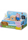 Peppa Pig - Drewniana łódka z figurką