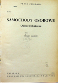 Samochody osobowe Opisy techniczne