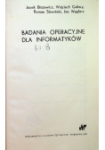 Badania operacyjne dla informatyków
