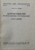 Główne kierunki nowoczesnej psychologii Nr 55 1937 r.