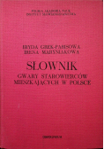 Słownik gwary starowierców mieszkających w Polsce