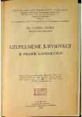 Uzupełnienie Jurysdykcji w prawie kanonicznem 1936 r