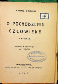 O pochodzeniu człowieka 1929r