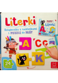 Literki Książeczka z naklejkami i puzzle do pary