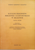 Katalog rękopisów Biblioteki Czartoryskich w Krakowie