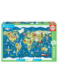 Puzzle 200 Mapa świata G3