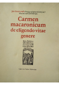 Carmen macaronicum de eligendo vitae genere