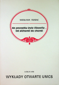Na początku była filozofia od alchemii do chemii dedykacja autorki