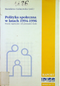 Polityka społeczna w latach 1994-1996 zeszyt nr 11
