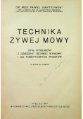 Technika żywej mowy 1937 r