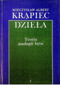 Dzieła Teoria analogii bytu Tom I