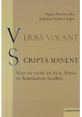 Verba volant scripta manent