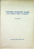 Słownik gwarowy Śląska