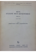 Akta Stanów Prus Królewskich Tom VI