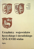 Urzędnicy województw łęczyckiego i sieradzkiego XVI-XVIII wieku